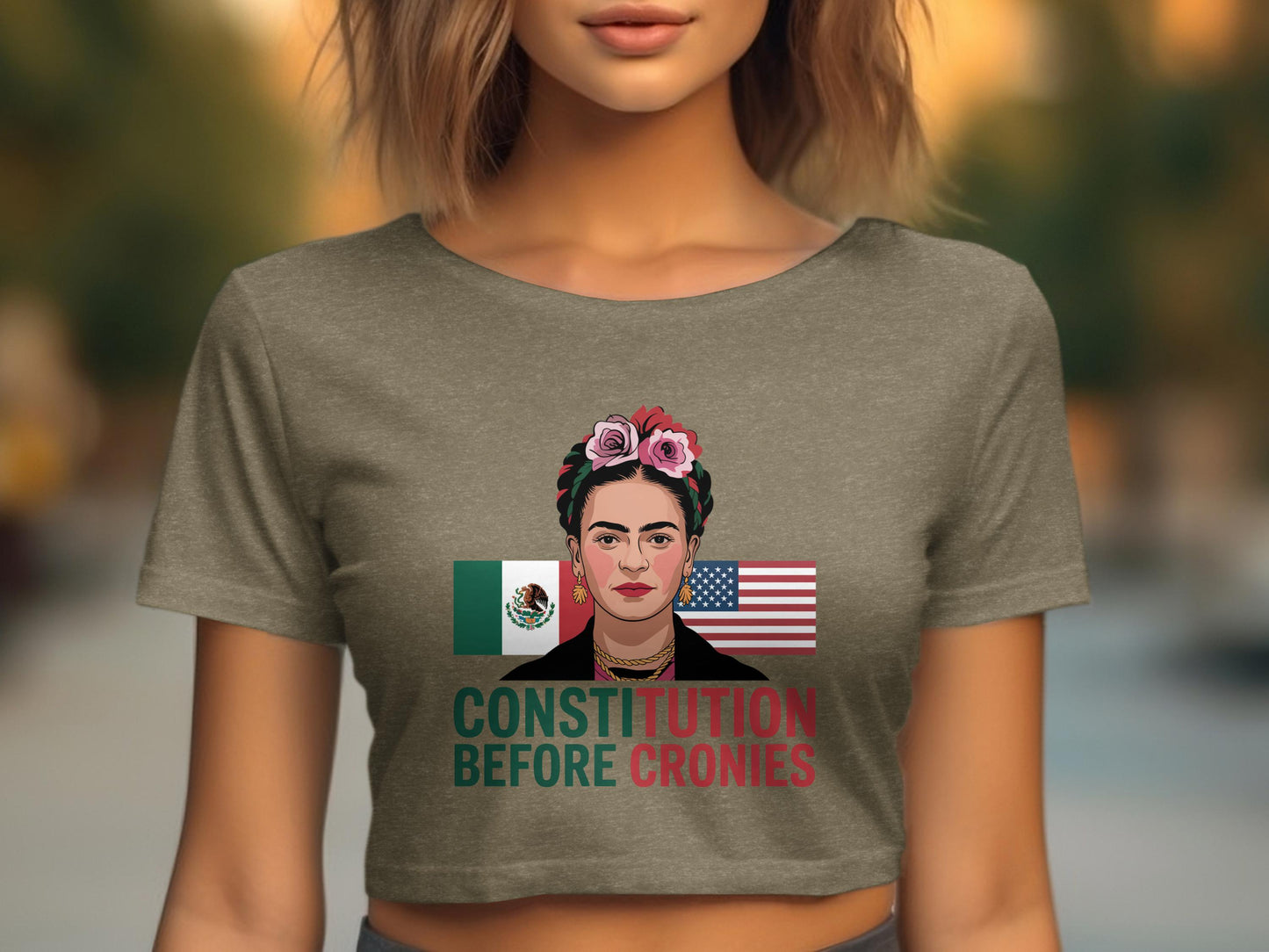 Constitution Before Cronies Crop Top product