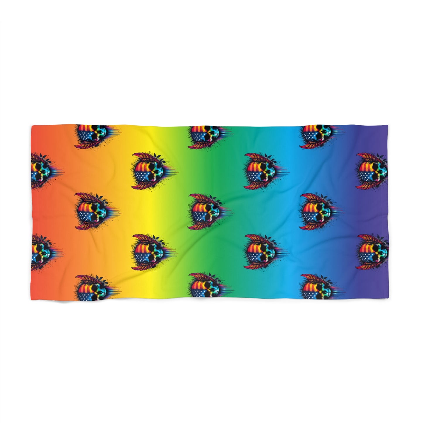 Vibrant Rainbow Beach Towel, Summer Essentials, Poolside Accessory, Vacation Must-Have, Colorful Towel for Beach Lovers, Fun Gift Idea