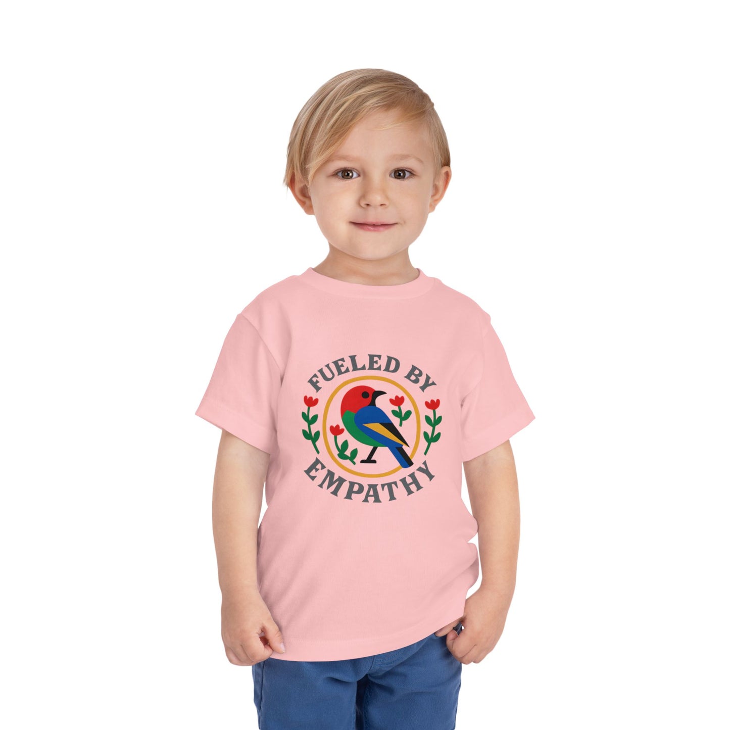 Empathy Bird Toddler Tee - Cute Short Sleeve Shirt for Kids, Gift for Birthdays, Encouraging Apparel, Toddler Fashion