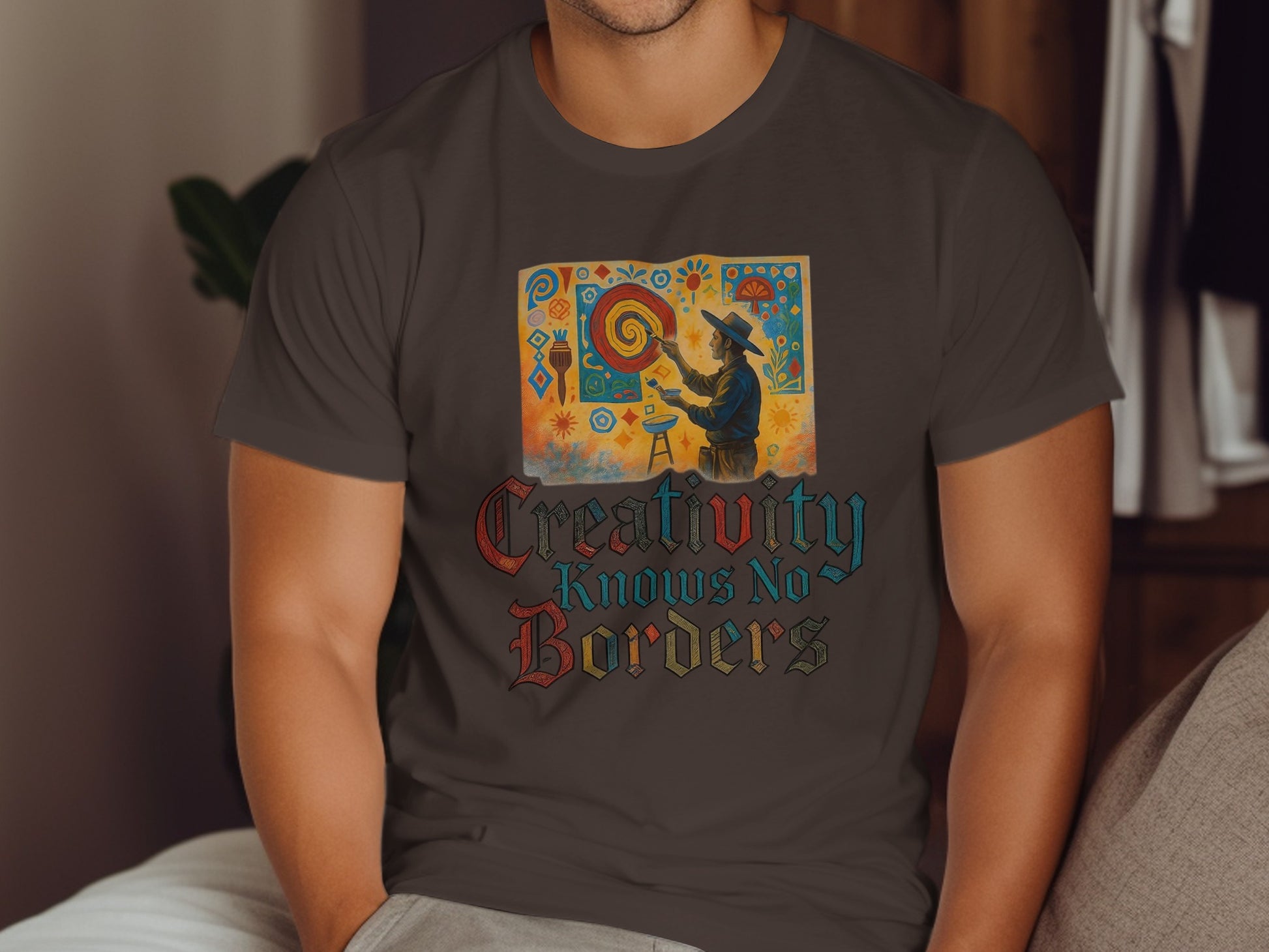 Creativity Knows No Borders Artistic T-shirt product type