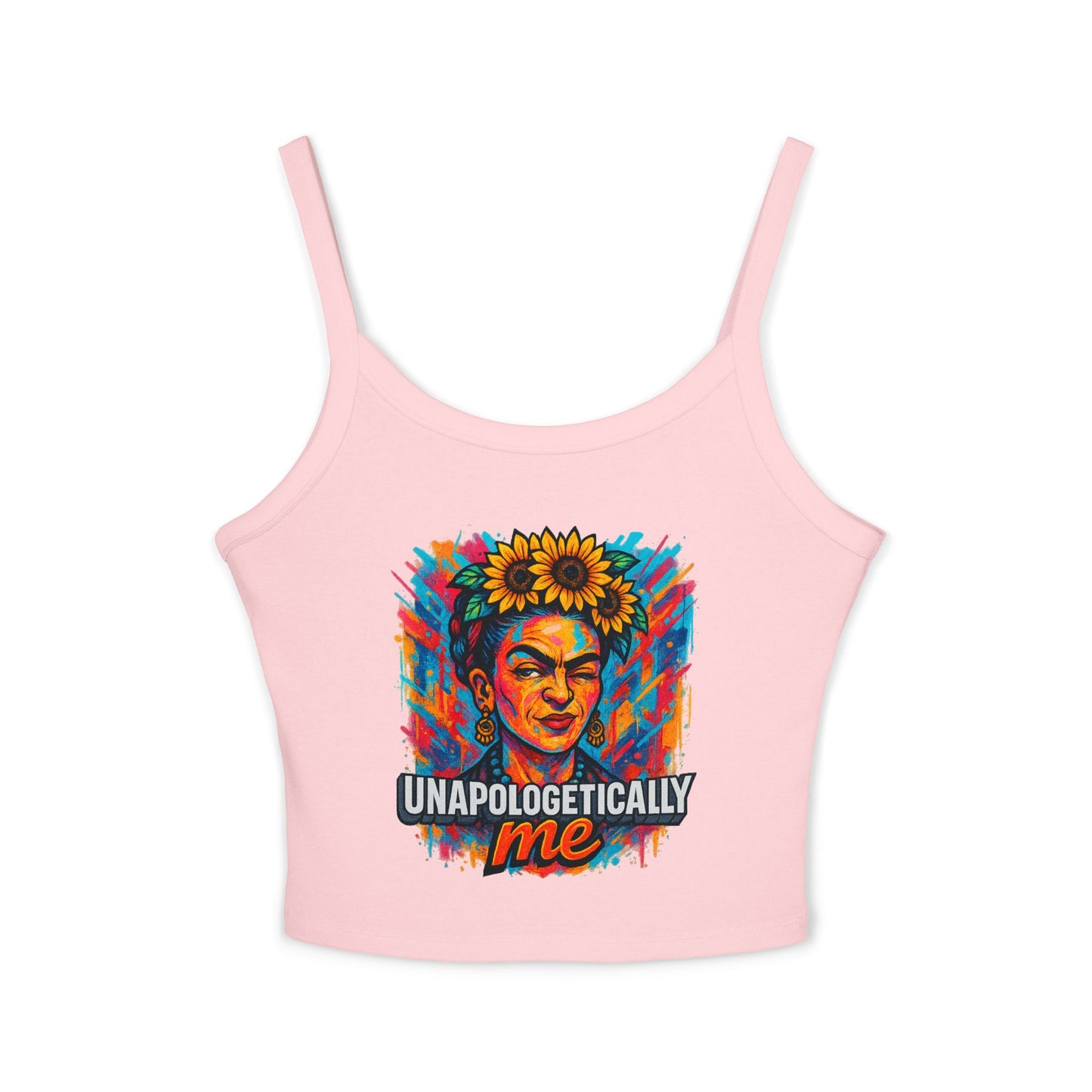 Unapologetically Me Women's Spaghetti Strap Tank Top - Boho Chic, Summer Essential, Gift for Artists, Festival Wear, Colorful Statement Top