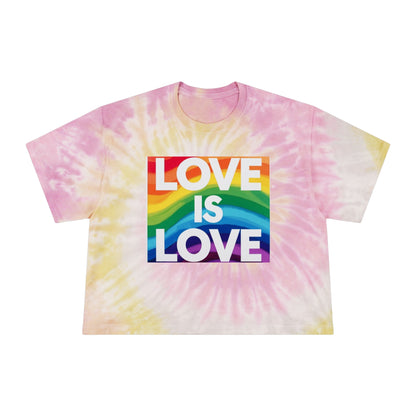 Pride corp tee Rainbow Love Tie-Dye Crop Tee for Women