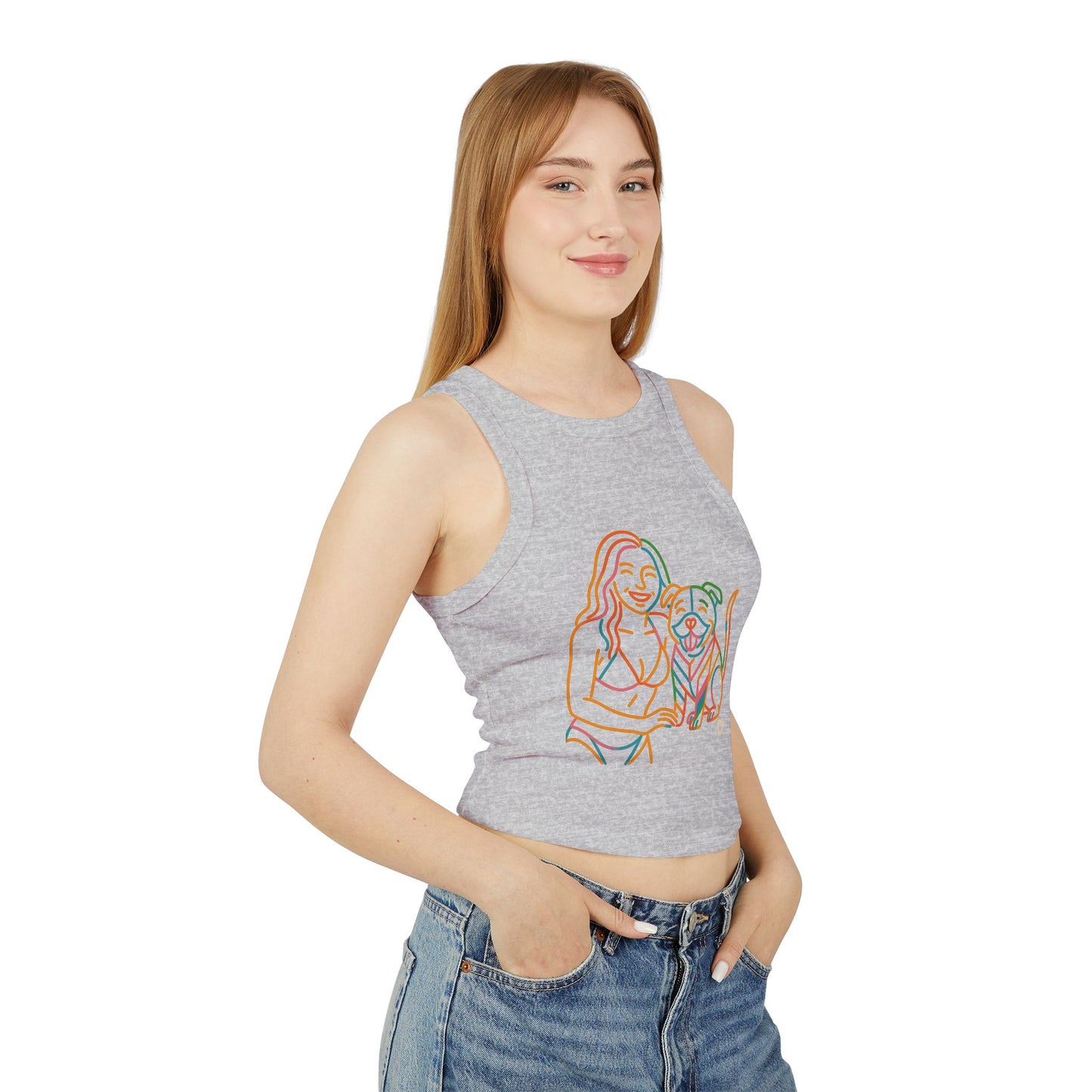 Pride tank top Cute Pet-Themed Women's Micro Rib Racer Tank Top - Perfect Summer Fit
