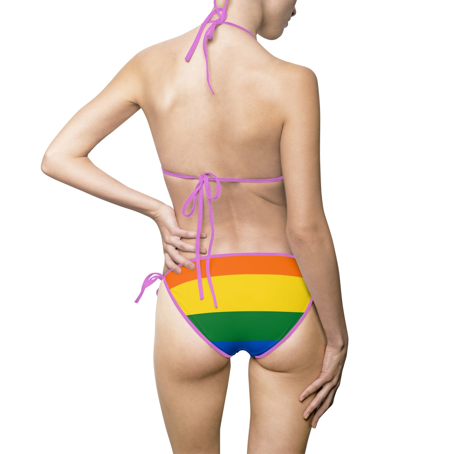 Rainbow Pride Bikini, LGBTQ+ Swimwear, Beachwear, Summer Swim Set, Gay Pride Swim, Colorful Swimsuit