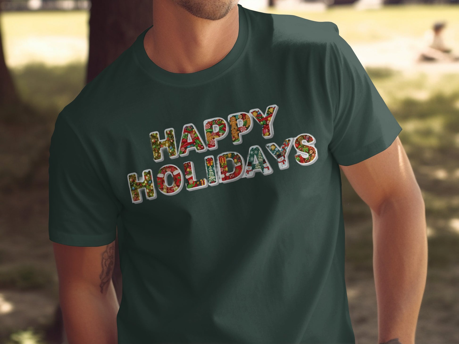 Happy Holidays Festive Theme Graphic Shirt