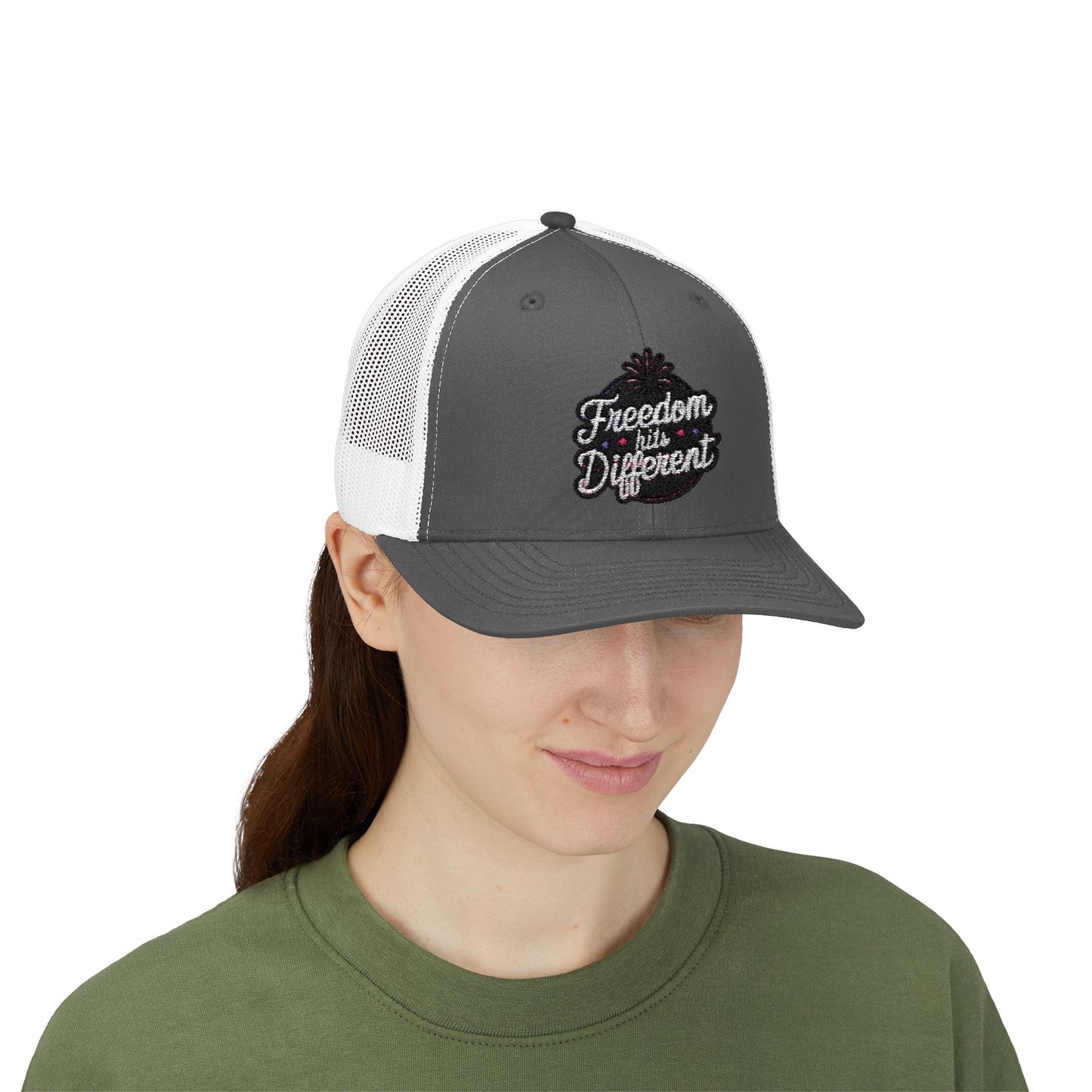 Freedom Hits Different Snapback Trucker Cap - Stylish Sportswear for Summer Activities