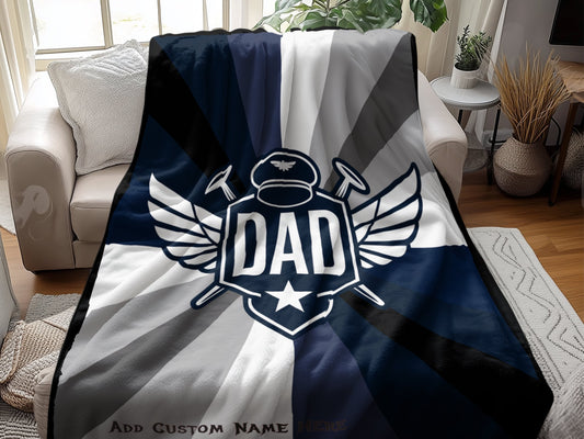 Personalized Dad Blanket with Custom Name Product Type