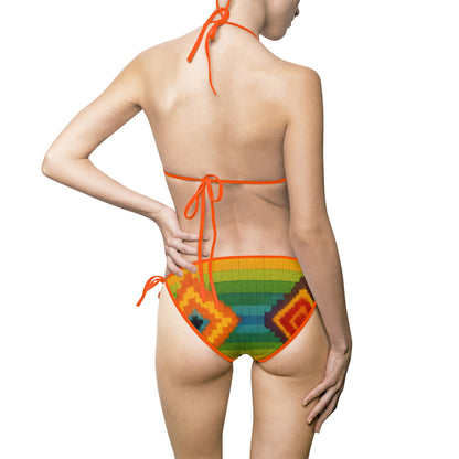 Rainbow Pride Women's Bikini Swimsuit, Summer Swimwear, Beachwear, LGBTQIA+ Pride, Vacation Swim Set, Festival Swimsuit