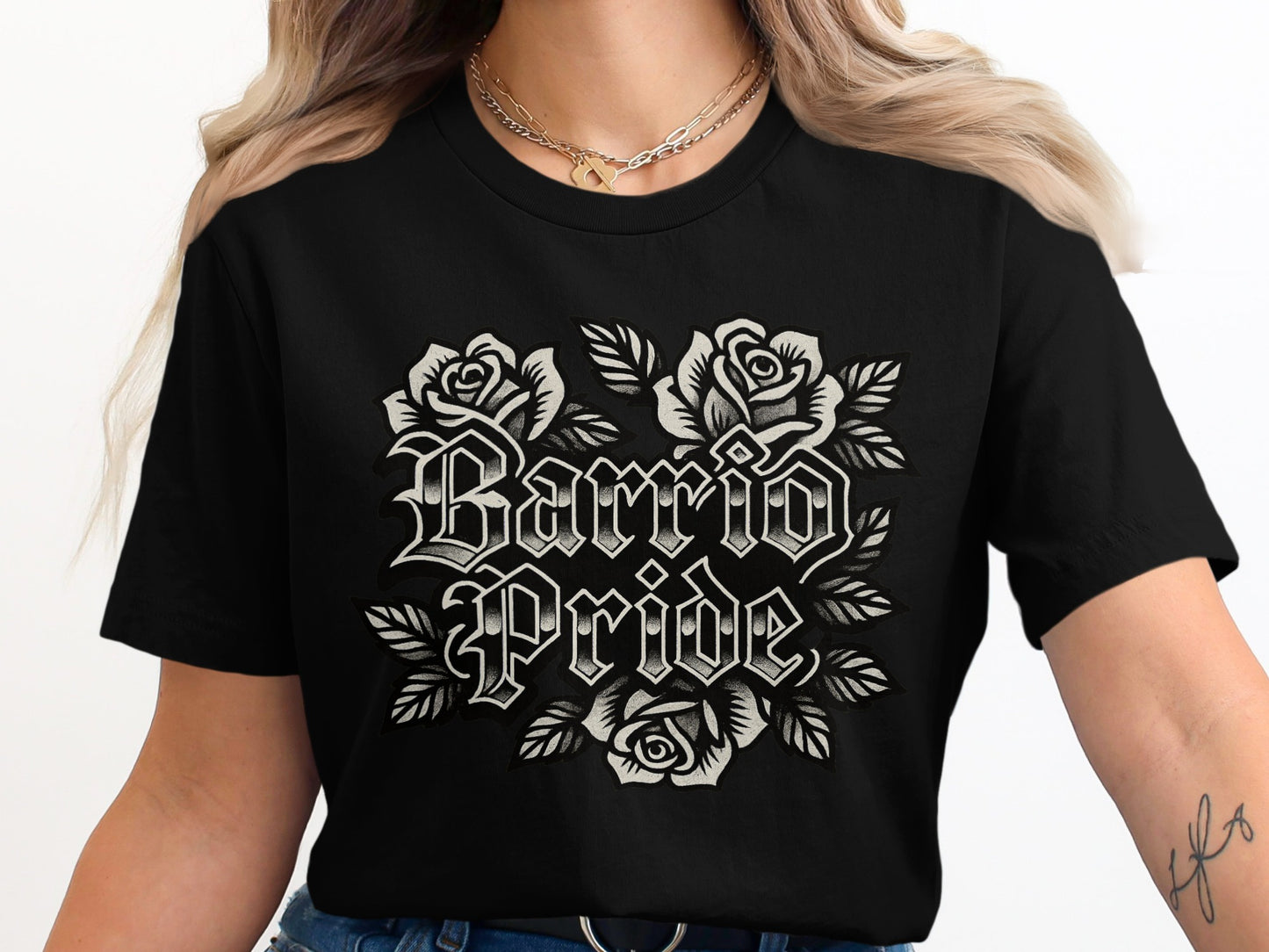 Stylish Barrio Pride Roses in Bloom memorable t-shirt product type