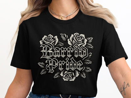 Stylish Barrio Pride Roses in Bloom memorable t-shirt product type
