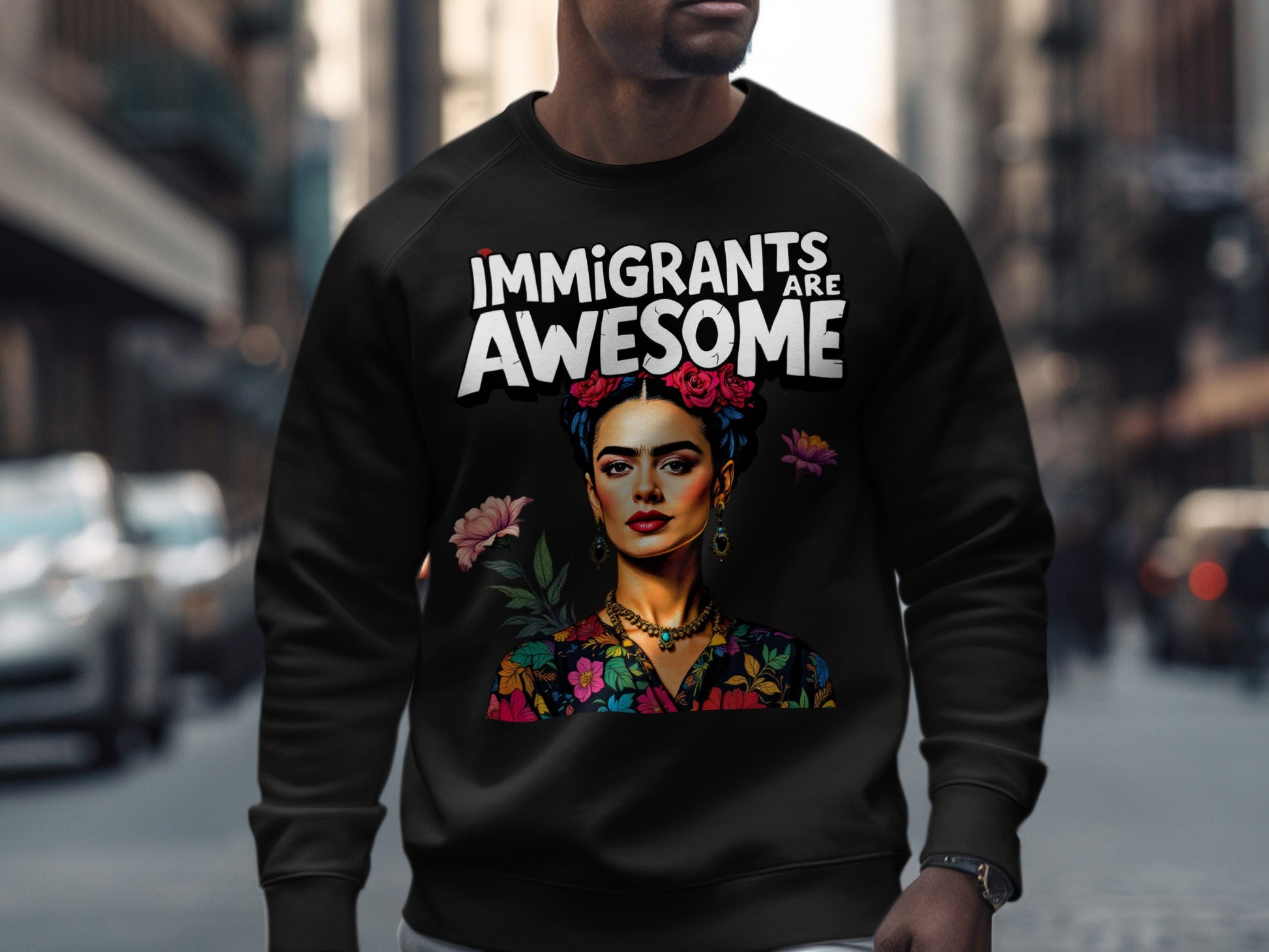 Immigrants Are Awesome Frida Kahlo Sweatshirt product