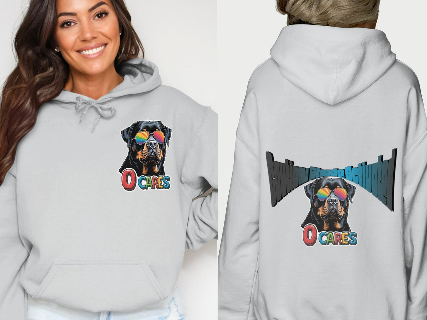 Rottweiler O Cares Hoodie Stylish Dog Lover Product