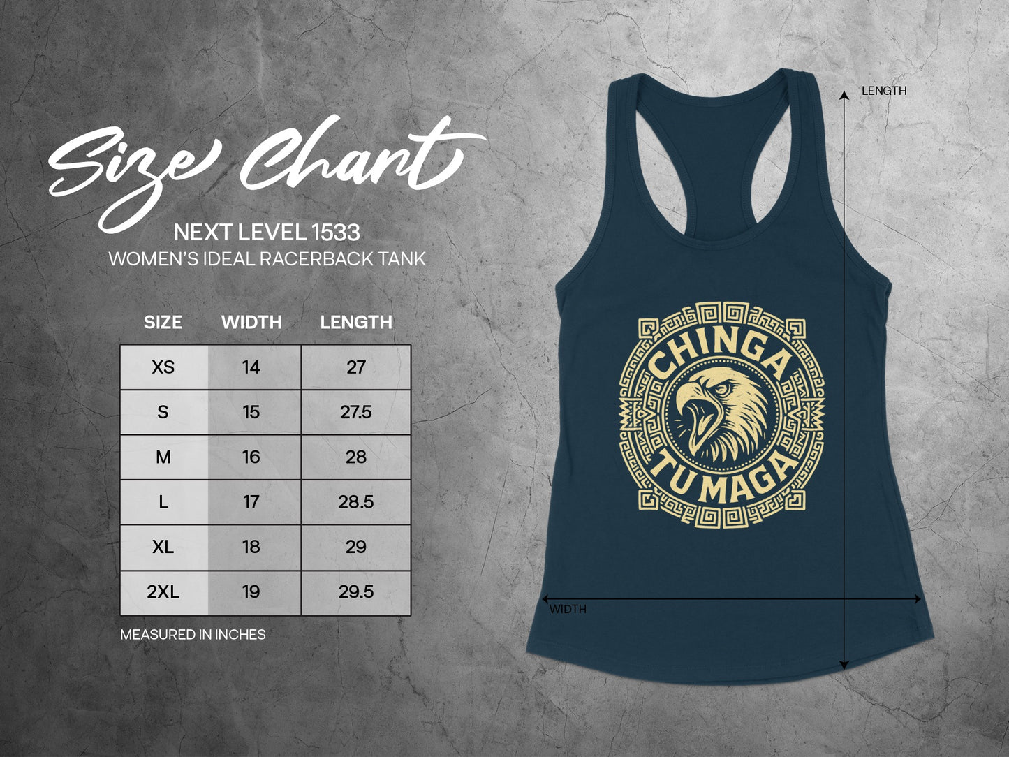 Chinga Tu Maga Women's Ideal Racerback Tank Top