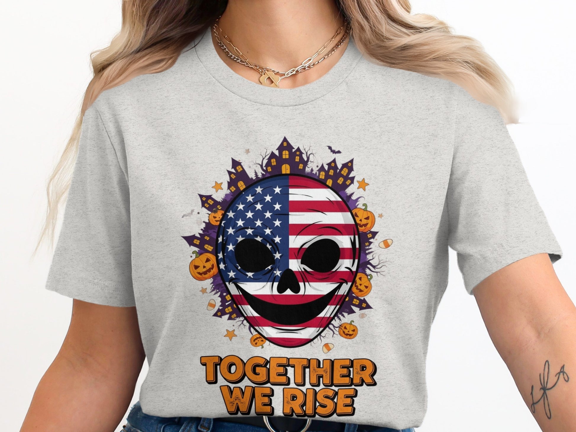 Together We Rise Skull Halloween T-shirt product type