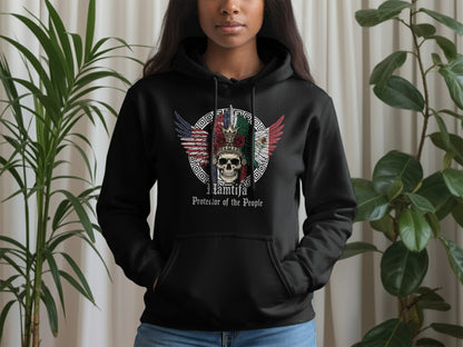 Protector of the People Skull Graphic Hoodie