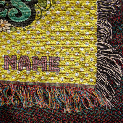 Custom Mother's blanket, add your personalization to Woven Blanket, amazing quality