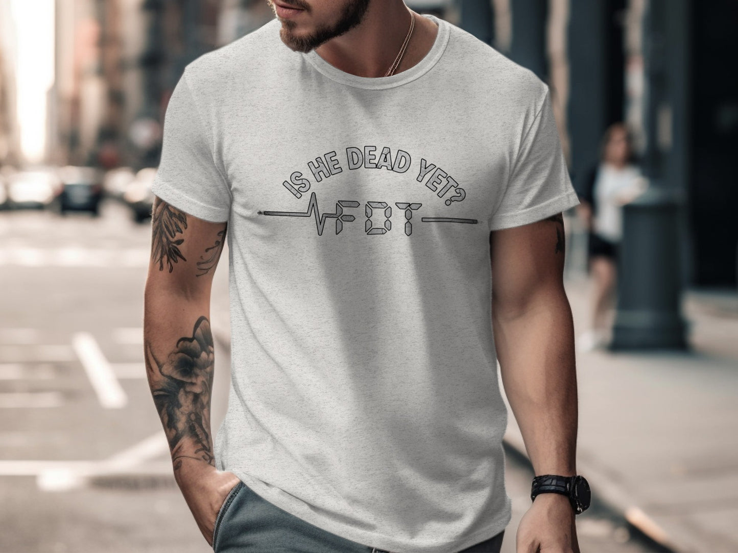 Is He Dead Yet Casual Short Sleeve T-shirt product
