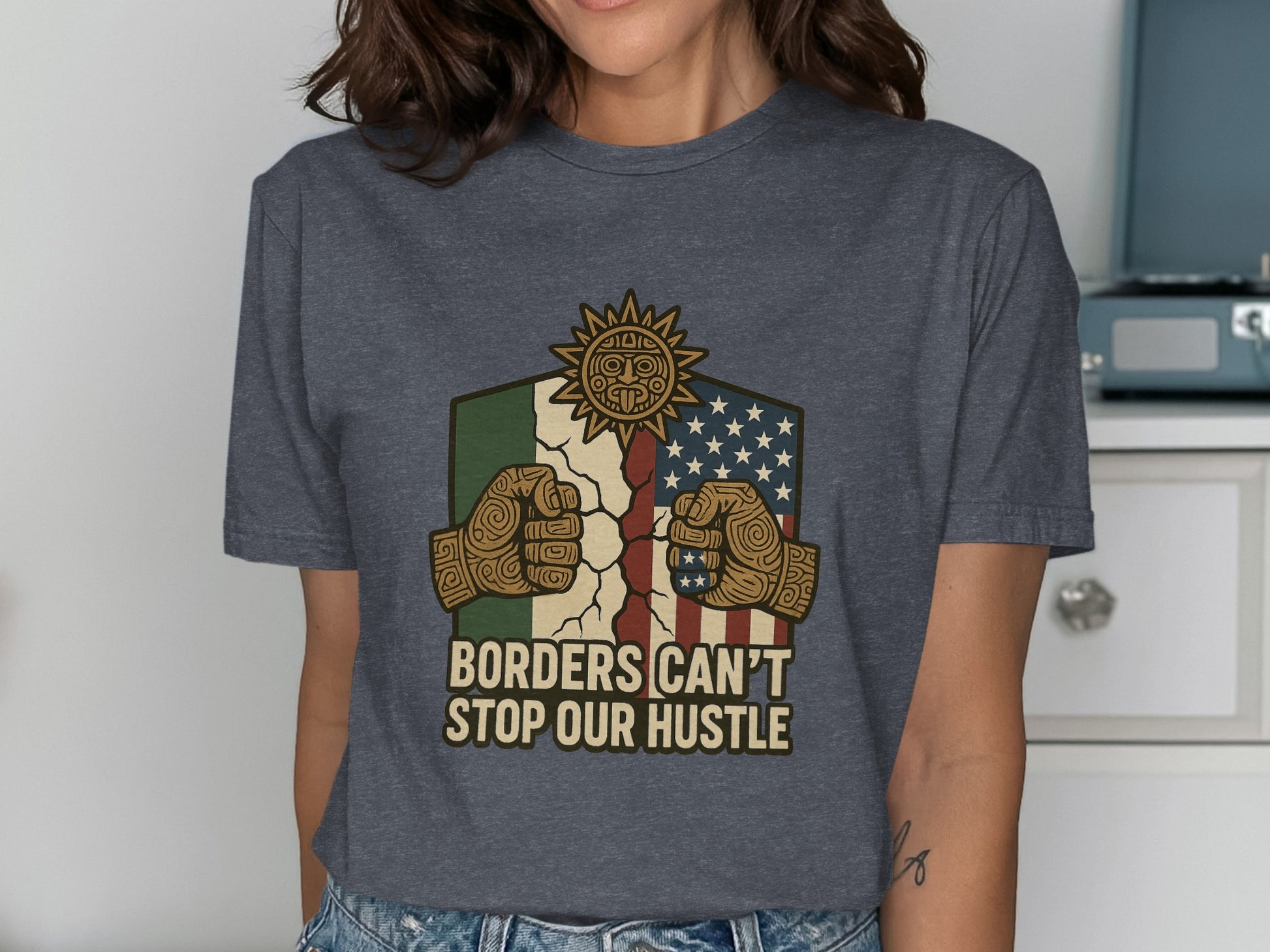 Borders Can't Stop Our Hustle Graphic T-shirt product