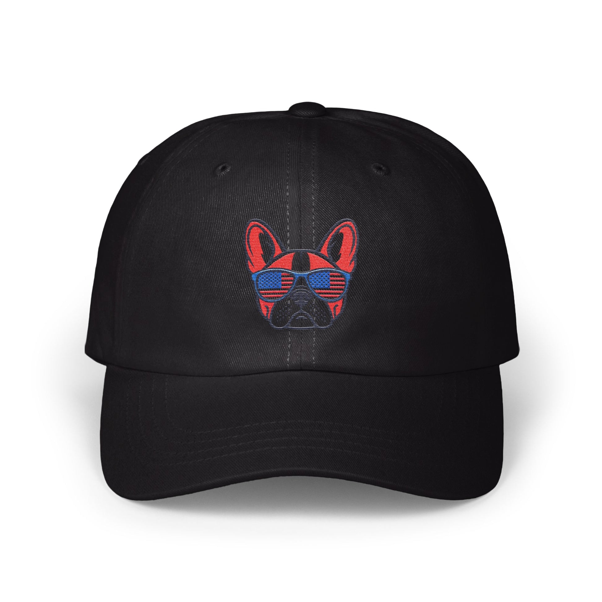 Patriotic French Bulldog Design Embroidered Hat product
