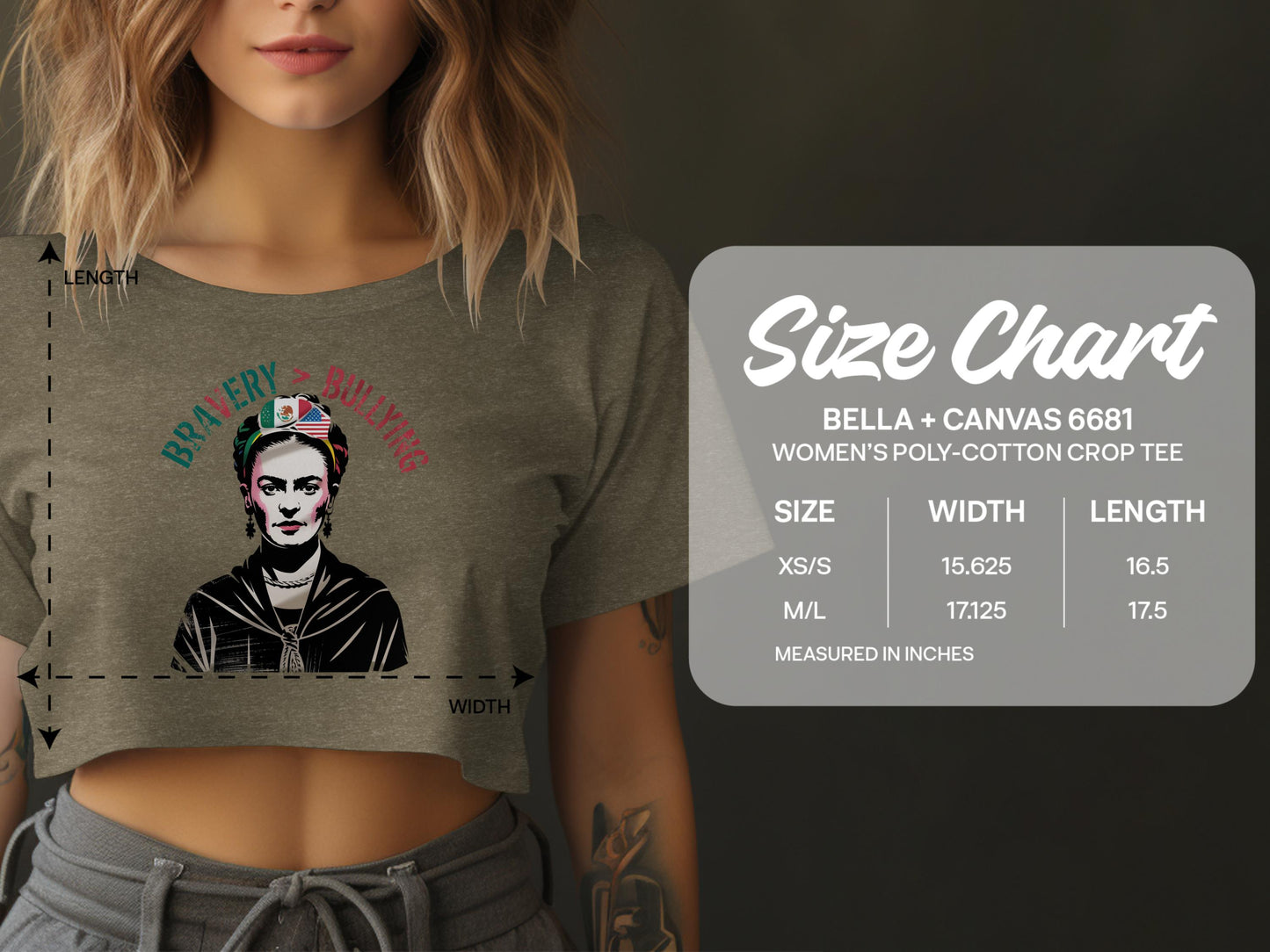 Bravery Over Bullies Women's Poly-Cotton Crop Tee product