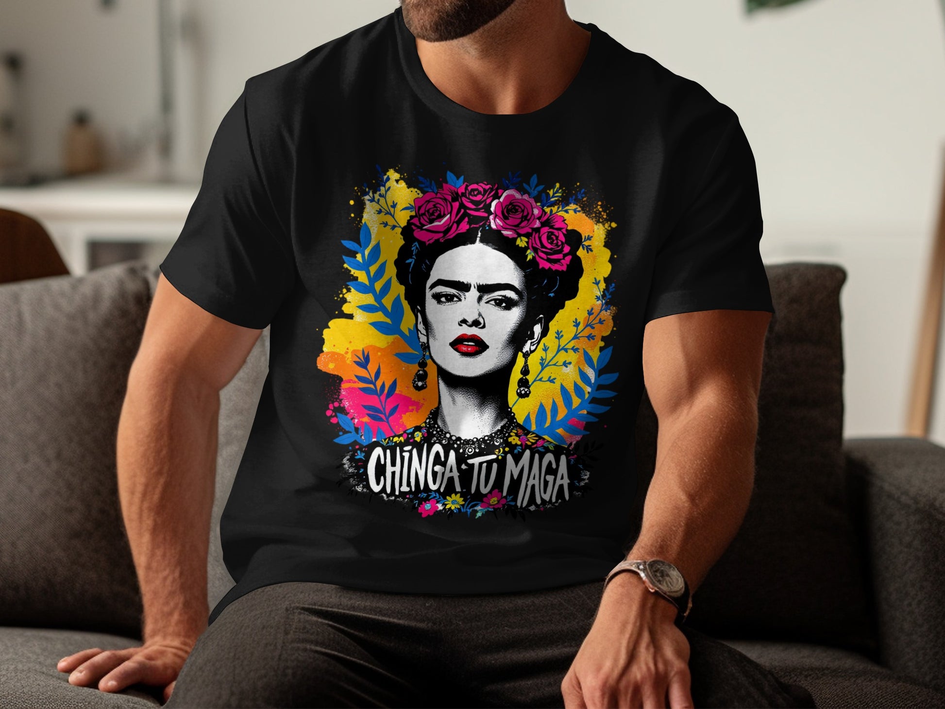 Vibrant Frida Kahlo Chinga Tu Maga Graphic T-shirt product
