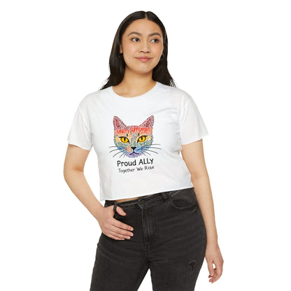 Pride crop top Proud Ally Festival Crop Top - Support Unity & Rise Together