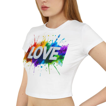 Pride baby tee  Colorful Love Women's Baby Tee - Pride and Positivity