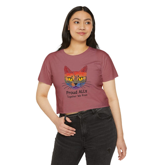 Pride crop top Proud Ally Festival Crop Top - Support Unity & Rise Together