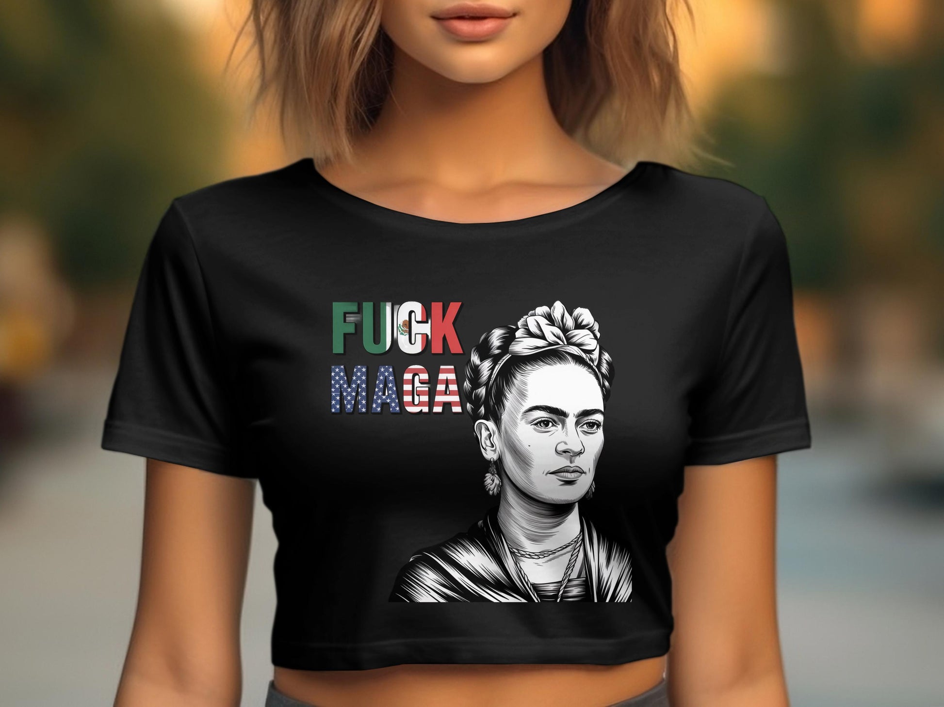 Fuck Maga Frida Kahlo Graphic Tee Shirt product type