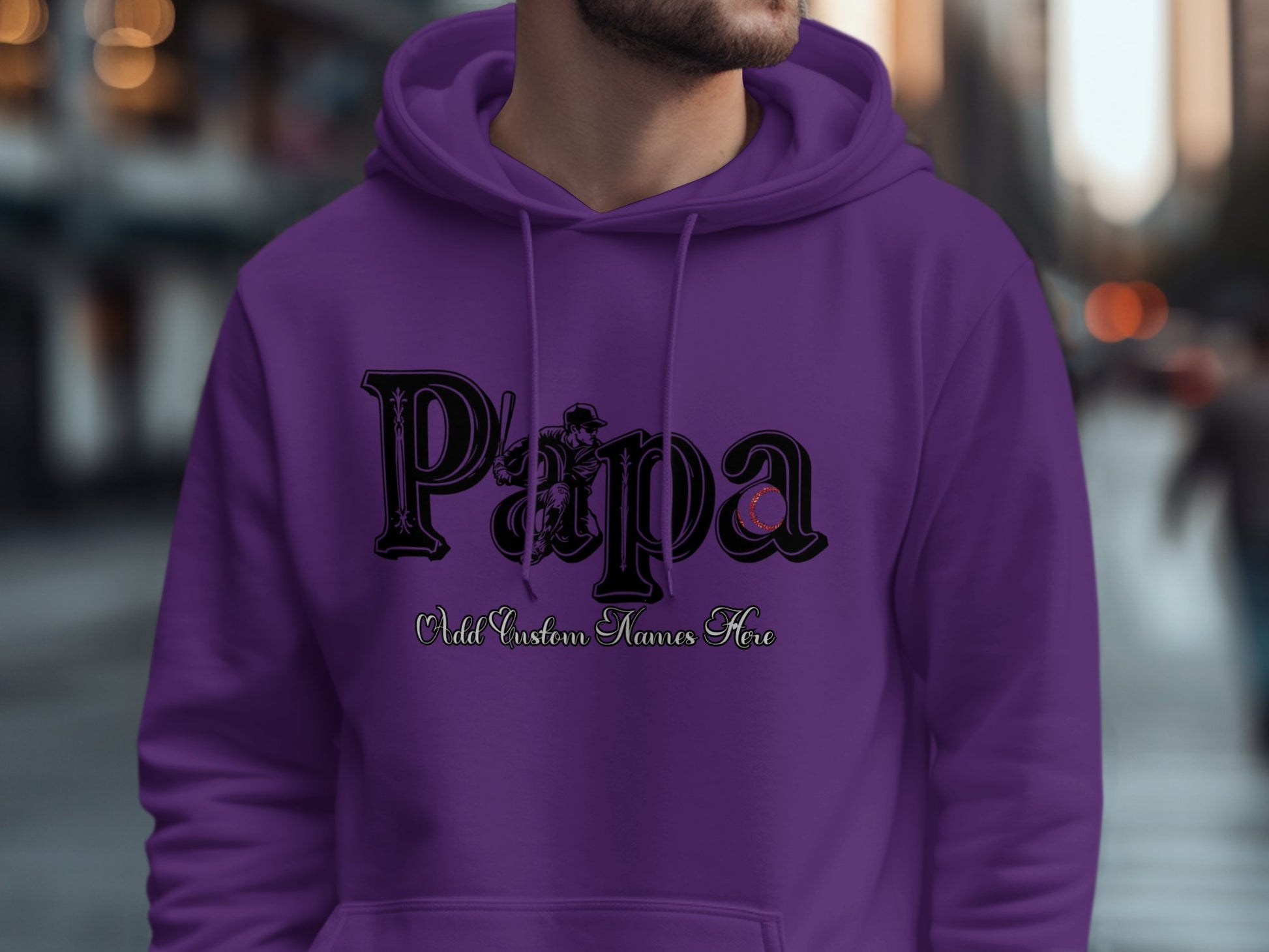 Papa Add Custom Names Here Hooded Sweatshirt product type