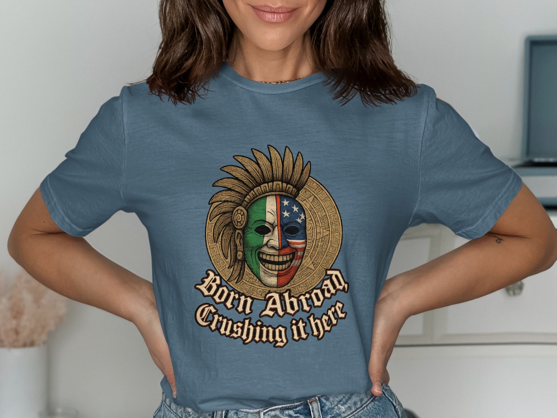 Born Abroad Crushing it Here Graphic Tee product
