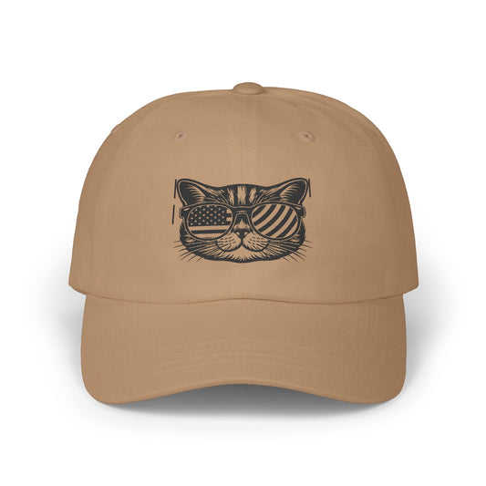 Cool Cat Cap, Vintage Cat Hat, Unisex Adjustable Cap, Perfect Gift, Casual Outdoor Style