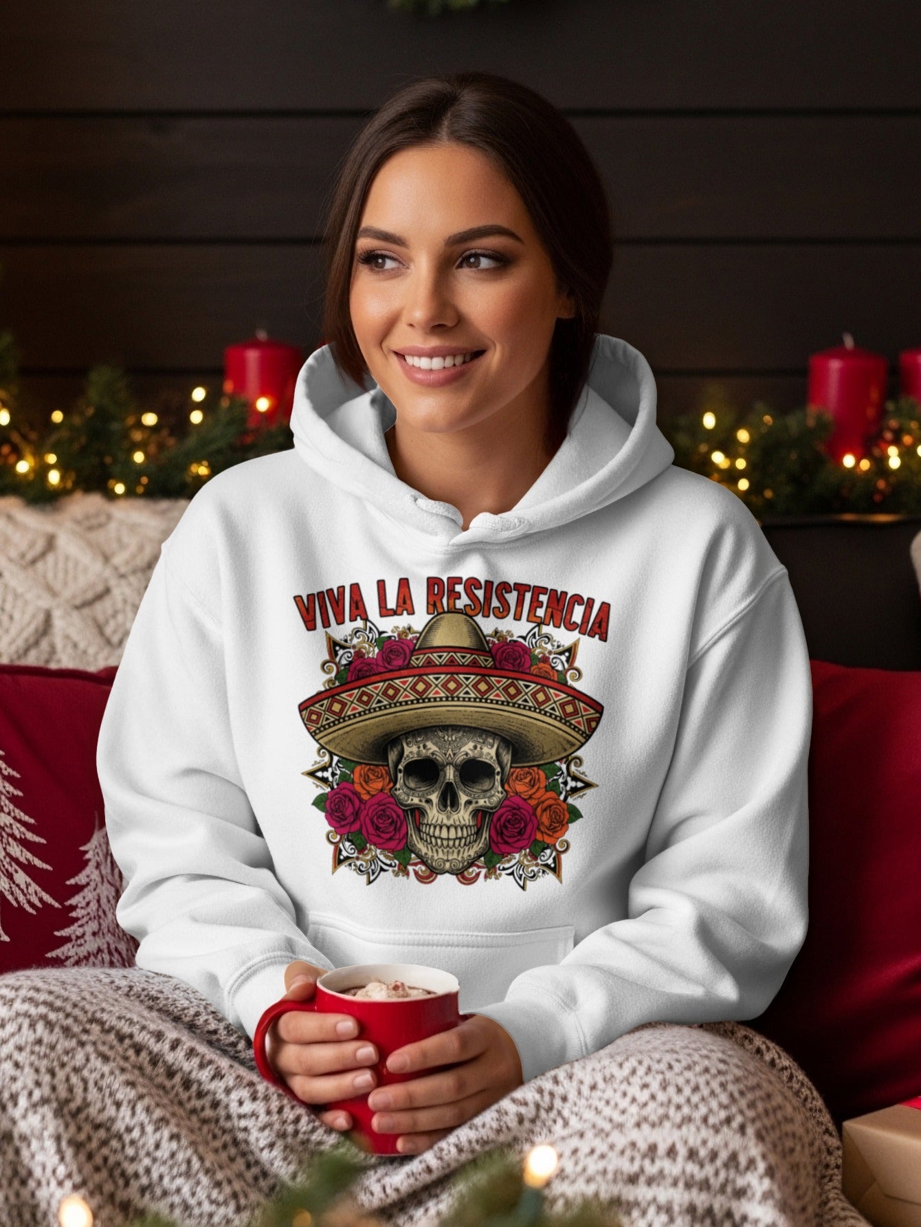 Viva La Resistencia Skull Design Hoodie