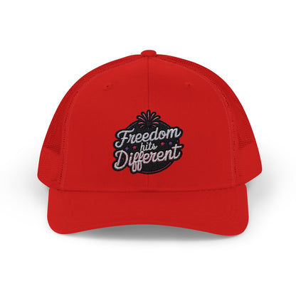 Freedom Hits Different Snapback Trucker Cap - Stylish Sportswear for Summer Activities