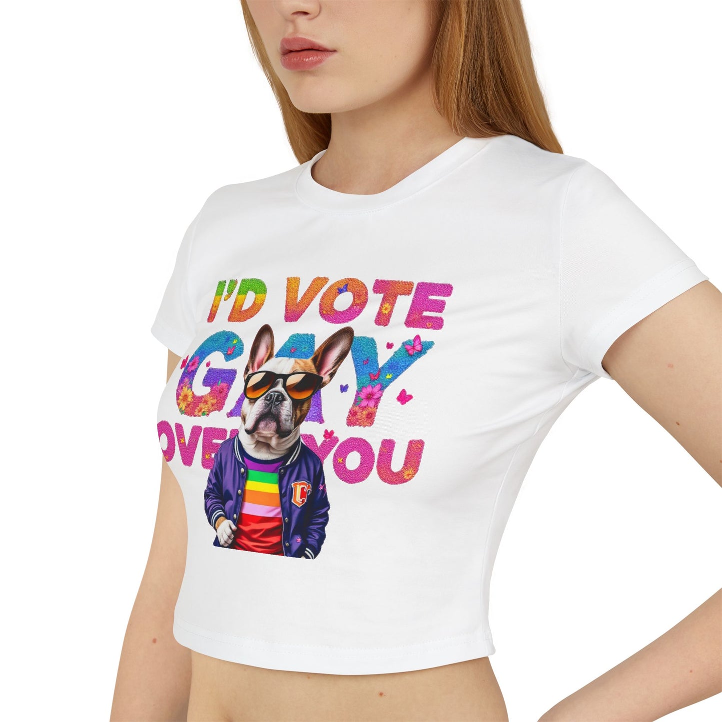Pride Graphic Tee, Fun LGBTQ+ Shirt, Vote Gay T-Shirt, Cute Casual Pride Outfit, Summer Festival Top