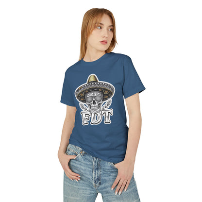 FDT Anti Trump Shirt 100% Cotton. Skull Sombrero Tee — 'FDT' Vintage Day of the Dead Graphic Shirt