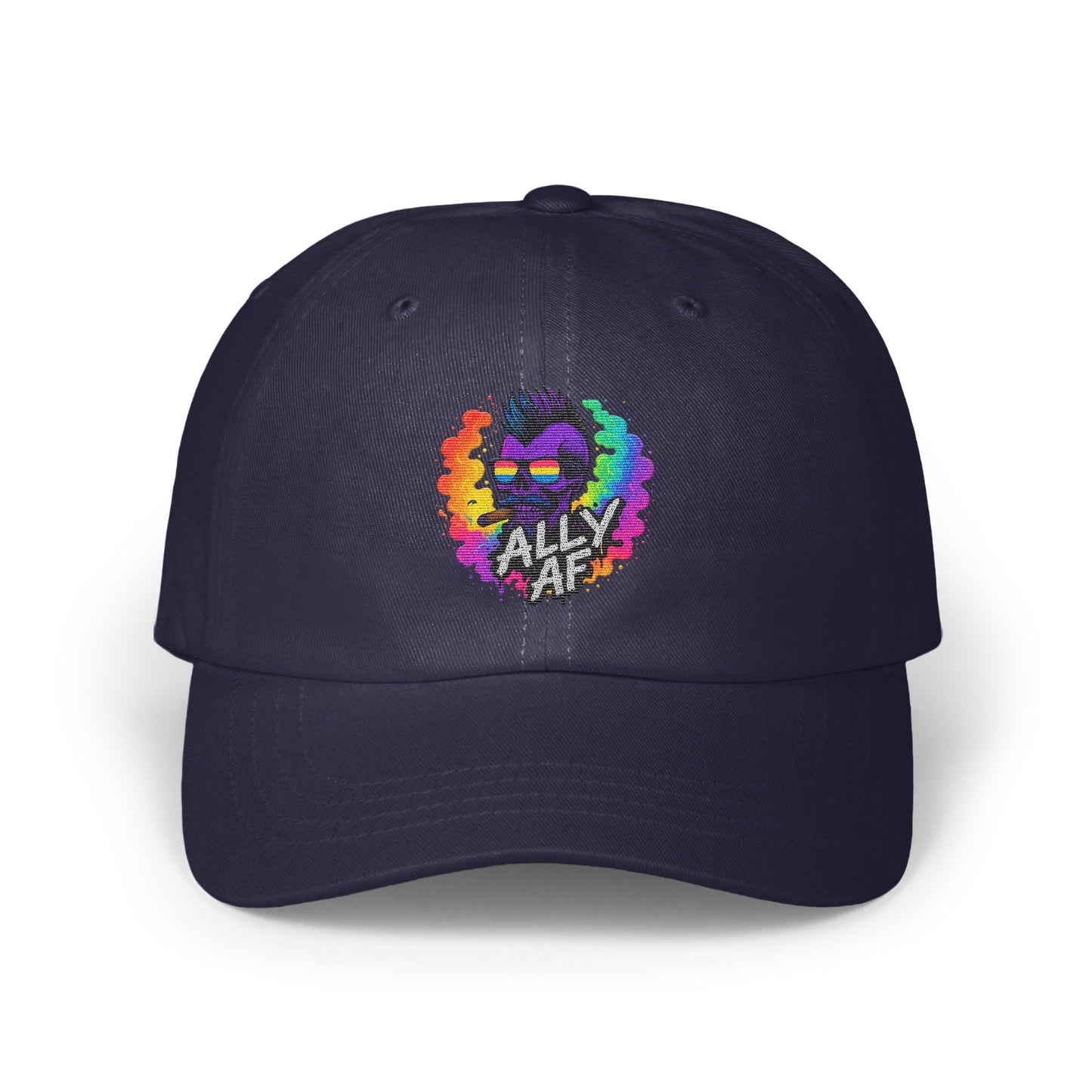 Ally AF Embroidered Rainbow Skull Design Hat product type