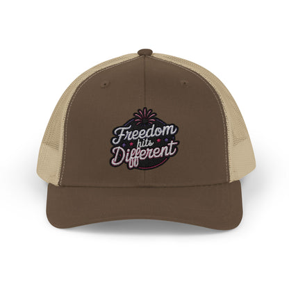 Freedom Hits Different Snapback Trucker Cap - Stylish Sportswear for Summer Activities