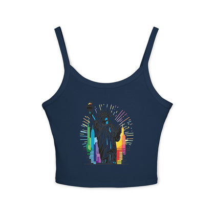 pride tank top Statue of Liberty Women's Spaghetti Strap Tank Top
