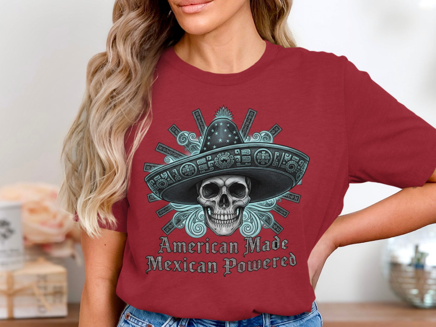 American Made Mexican Powered Skull T-shirt