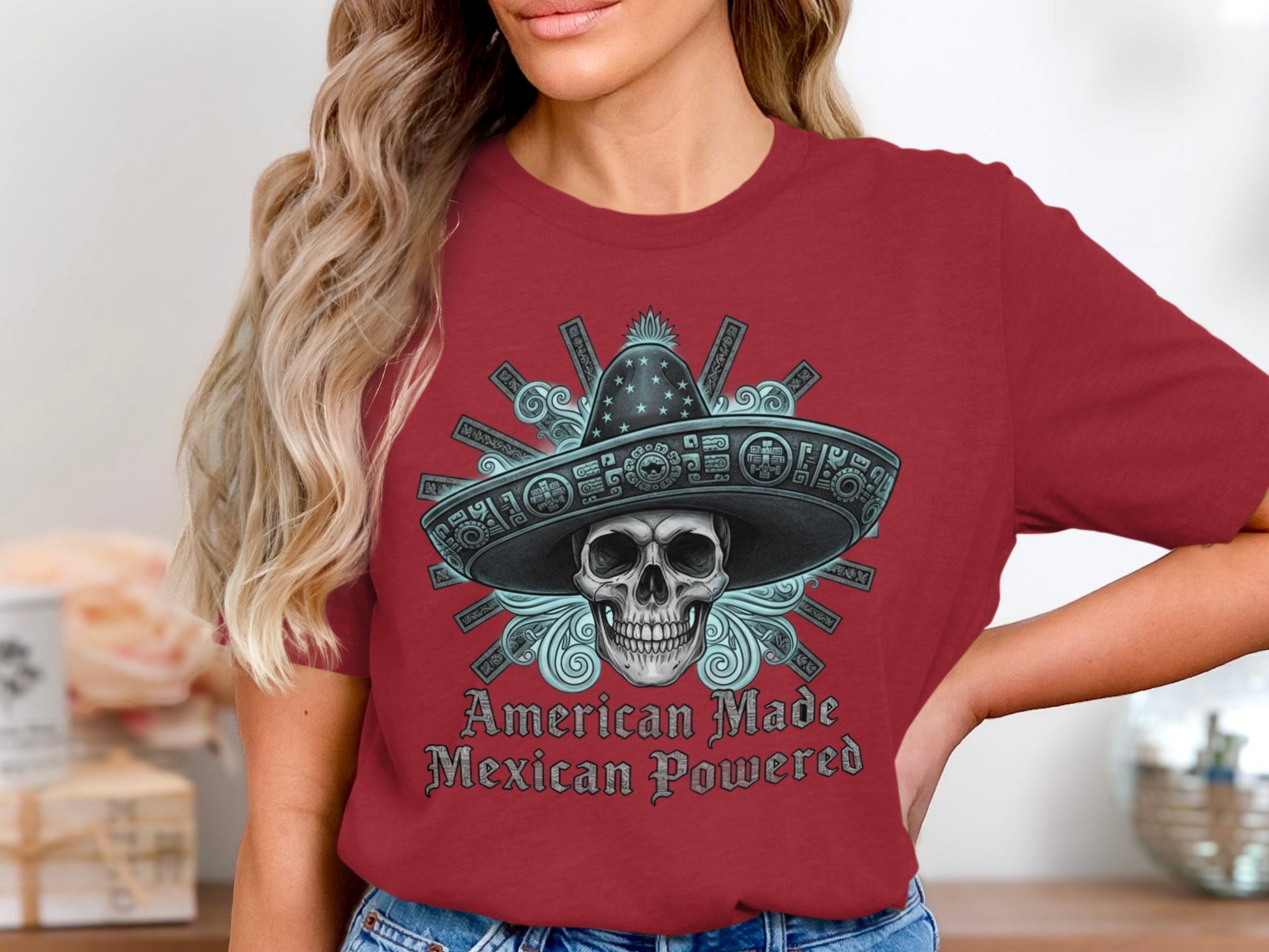 American Made Mexican Powered Skull T-shirt