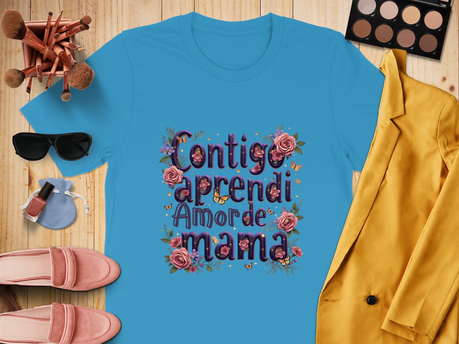Contigo aprendi amor de mama colorful graphic product