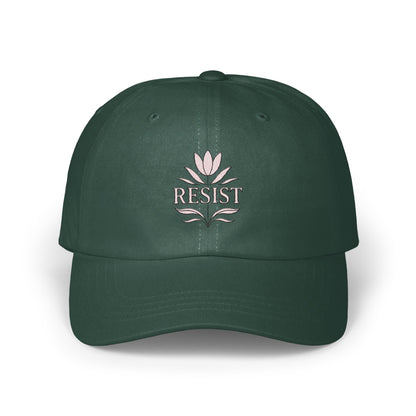 Resist Message Embroidered Green Cap product