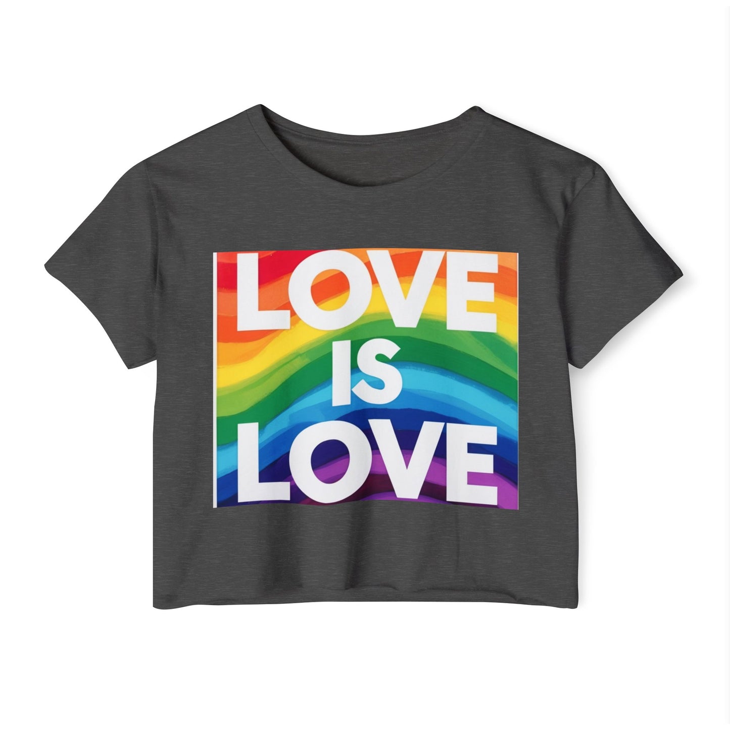 Pride corp top Rainbow Love is Love Crop Top for Festivals