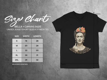 Frida Artistic Design Unisex V-Neck Tee