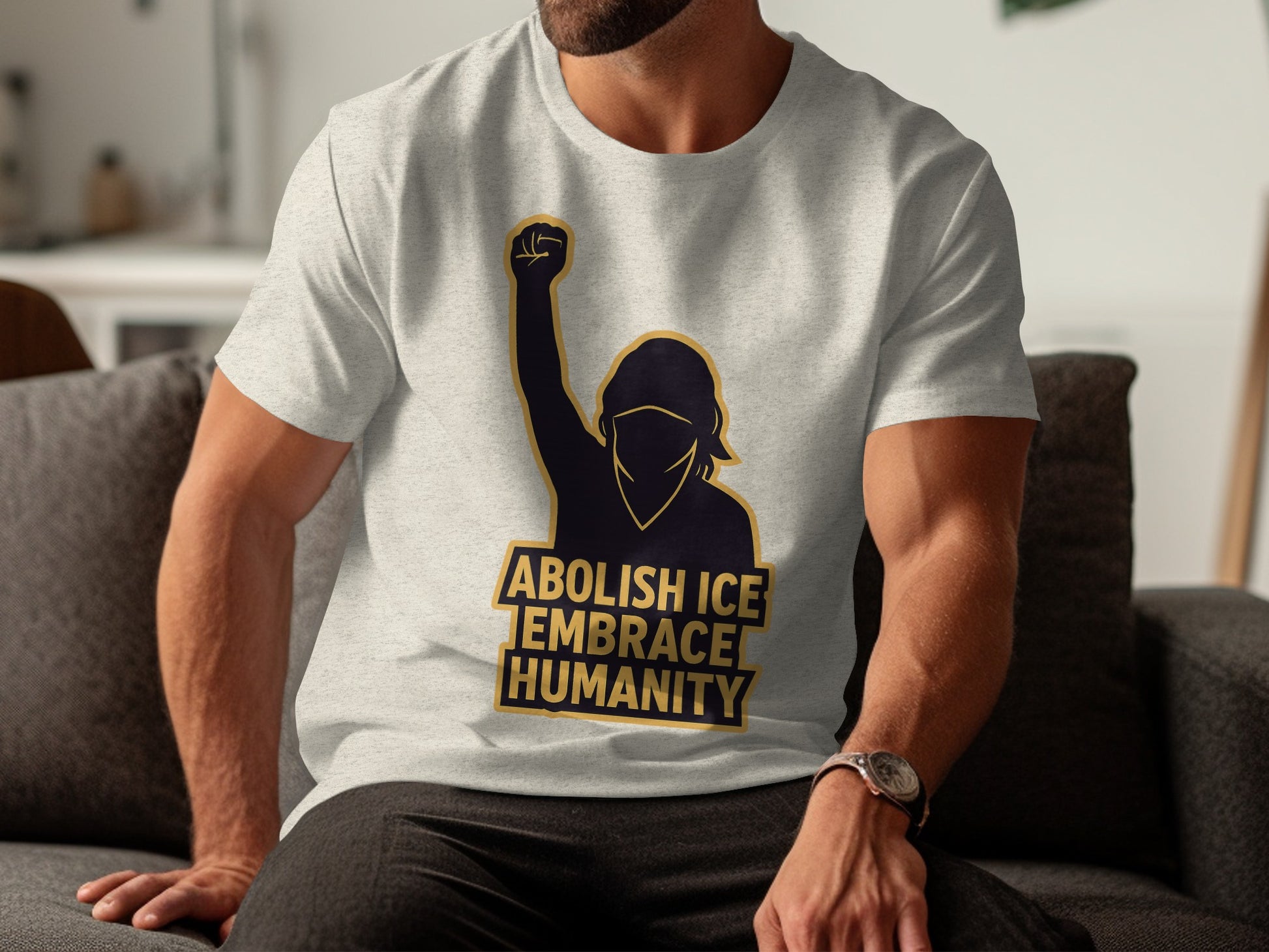 Abolish ICE Embrace Humanity Graphic T-shirt product