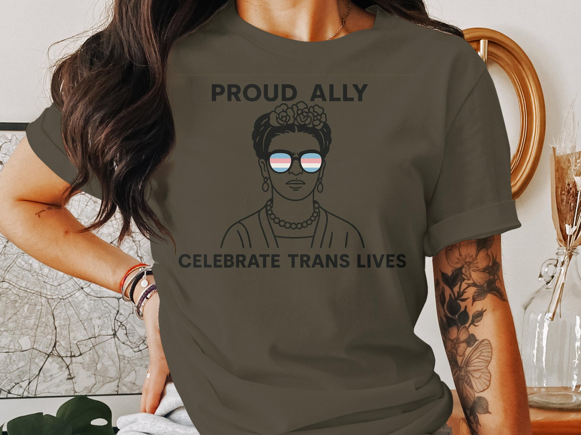 Proud Ally Celebrate Trans Lives Graphic T-Shirt product