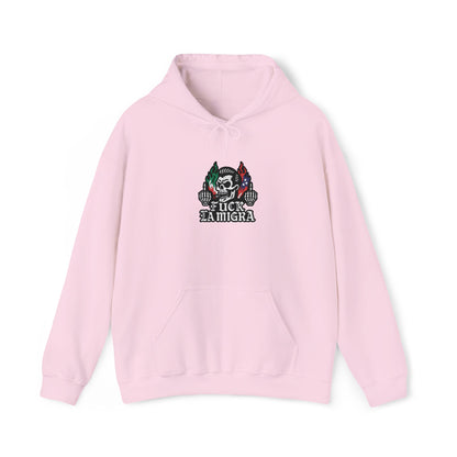 Fuck La Migra Embroidery Hoodie Anto Trump Hoodie Unisex Heavy Blend™ Hooded Sweatshirt