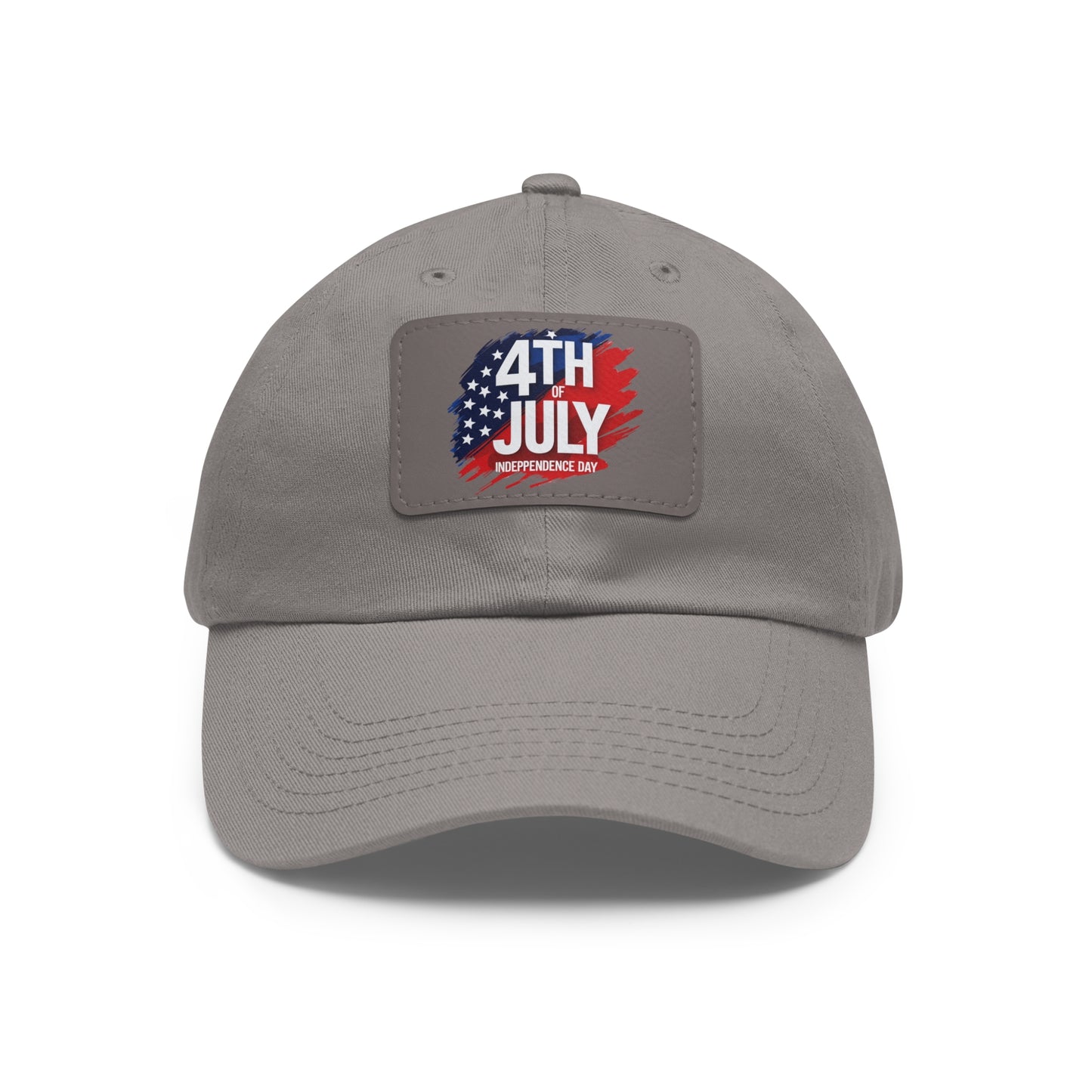 Patriotic Dad Hat with Leather Patch | 4th of July