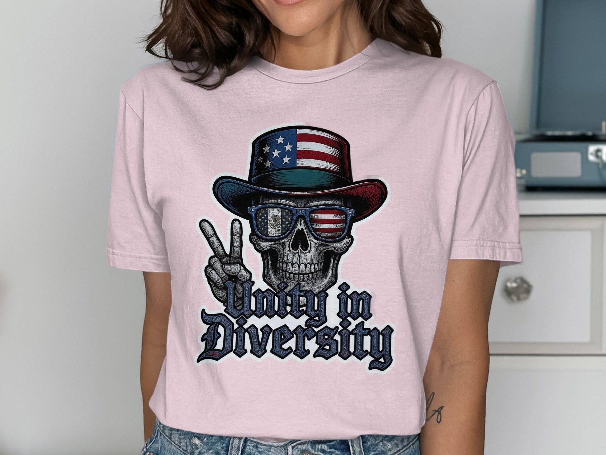Unity in Diversity Skull Graphic T-Shirt product